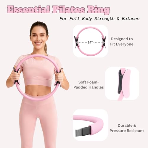 Home Pilates Kit with Ring & Ball Set - Beige Ankle Weights