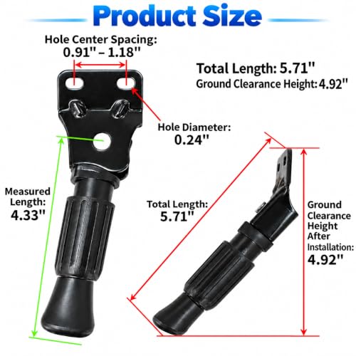 Heavy Duty Aluminum E-Scooter Kickstand for Gyroor C1 C1S C1 Pro X2