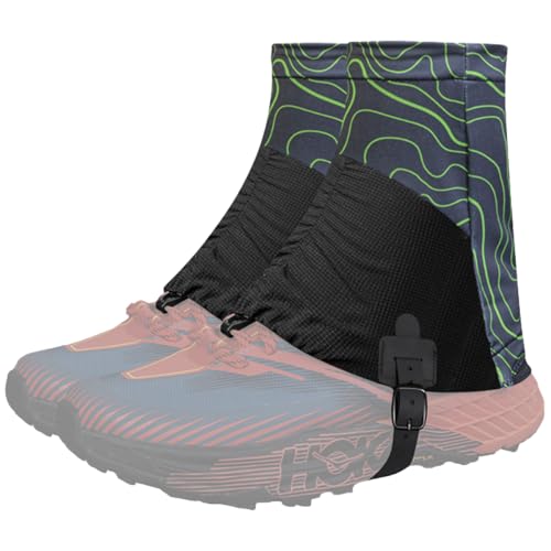 Waterproof Low Ankle Gaiters for Hiking - Line Green, Size 5-11