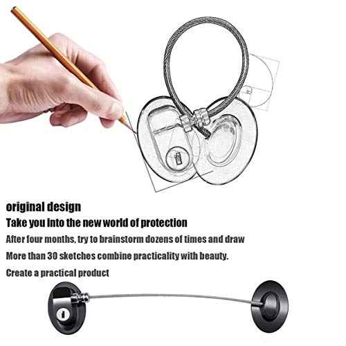 12 Pack Refrigerator Locks with 24 Keys,Child Safety,Refrigerator Lock Combination,Mini Fridge, File Drawer,Toilet Seat Lock with Strong Adhesive (Black)