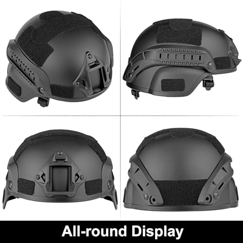 Tactical Airsoft Helmet with Goggles & Balaclava - D/MICH-MCBK
