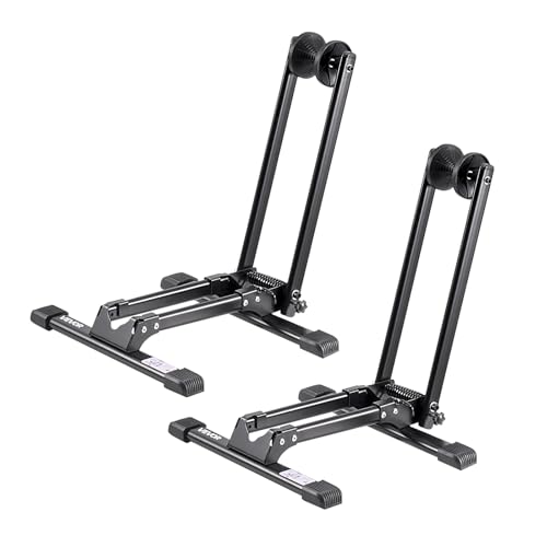 VEVOR Bike Rack (2 Pack) Floor Stand Fits 20-27 Inch Mountain & Road Bikes, Black