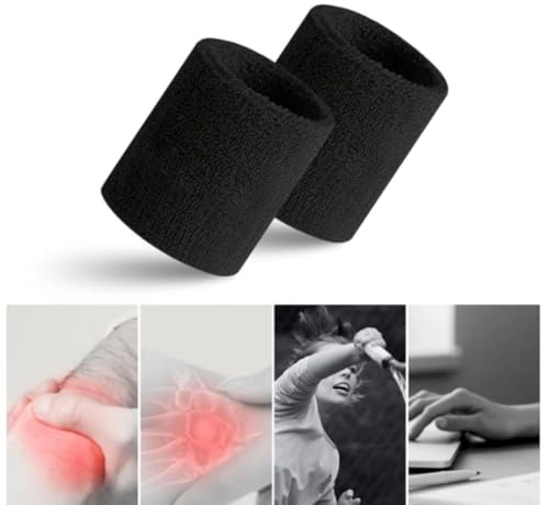 Wrist Sweatbands for Men & Women - Absorbent Athletic Arm Bands