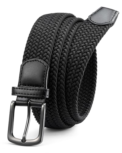 Stretch Belt for Men - Adjustable Braided Nylon Elastic Belt
