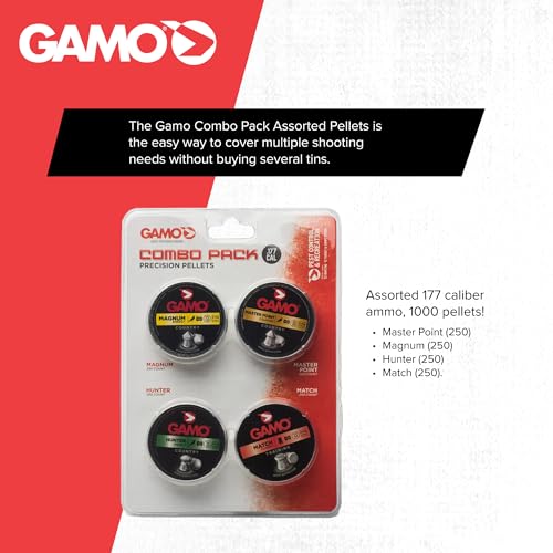 Air Rifle Pellet Combo Pack - .177 Caliber, 250 Count, 4 Types