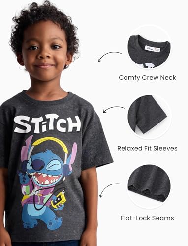 Boys Spiderman T-Shirt - Cotton Short Sleeve Tee - Black+Gray, 8-9Y
