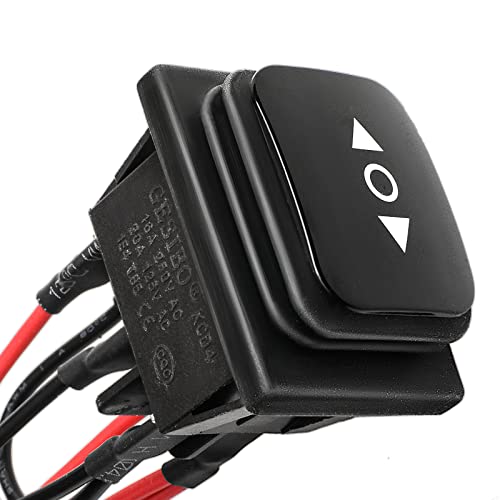 Waterproof Reverse Polarity Momentary Switch - 6 Pin - Black