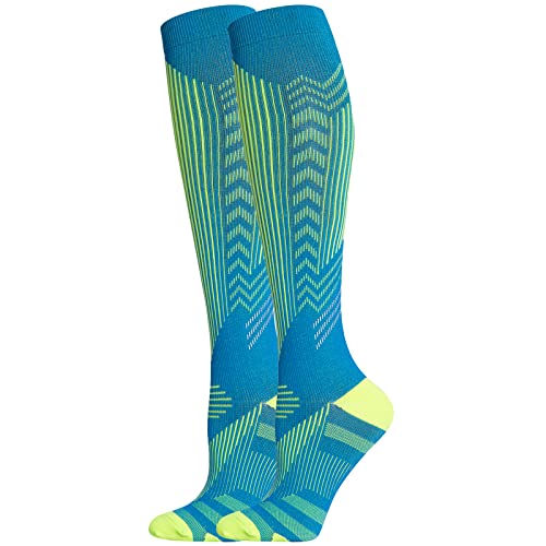 Compression Socks 20-30 mmHg for Men & Women - XX-Large/3X-Large - Blue