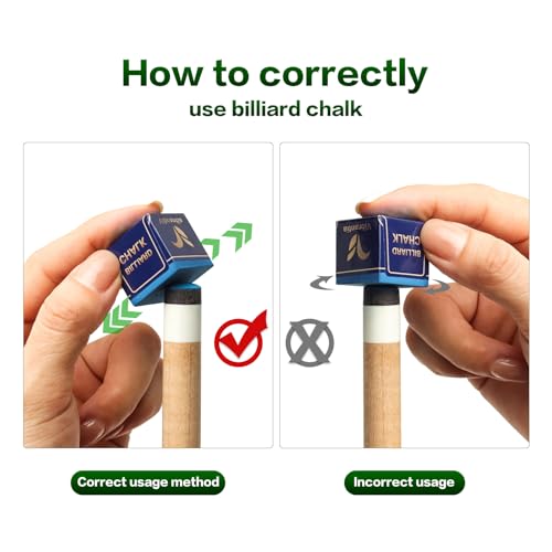 Billiard Pool Cue Chalk - 12 Low Dust Cubes - Blue Box