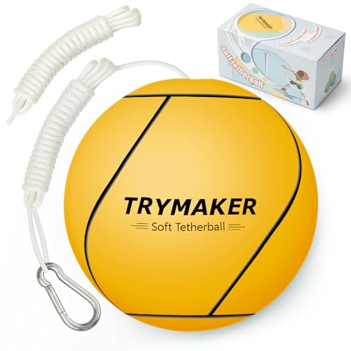 Tetherball Ball and Rope Set for Kids & Adults - Classic Yellow