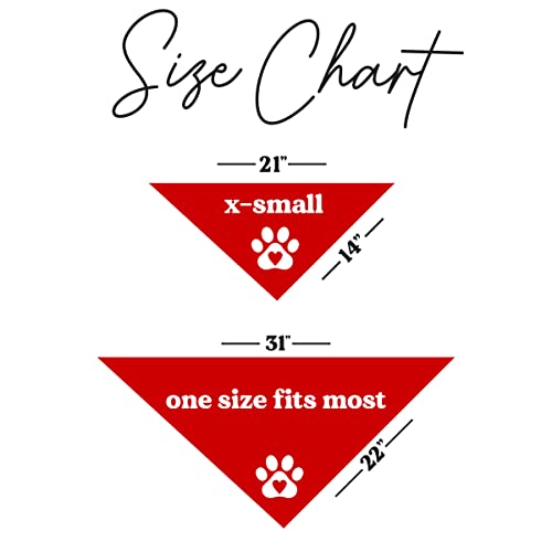 Biggest Fan Dog Bandana - Adjustable Cotton Triangle - Red, One Size