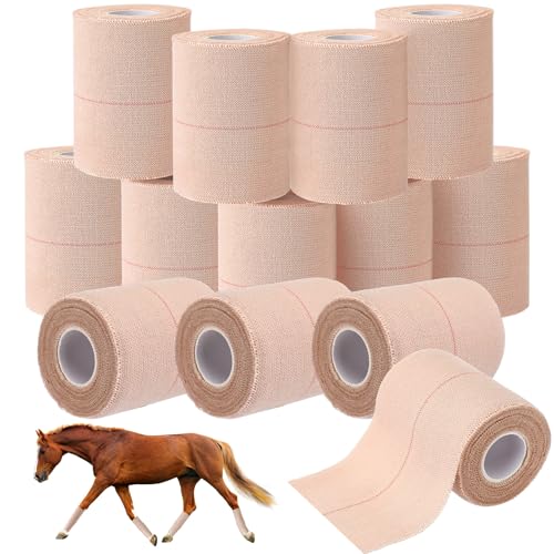 Geiserailie 3 Inch Self-Adhesive Elastic Bandage Wrap - 12 Rolls, Sports & Pets Use