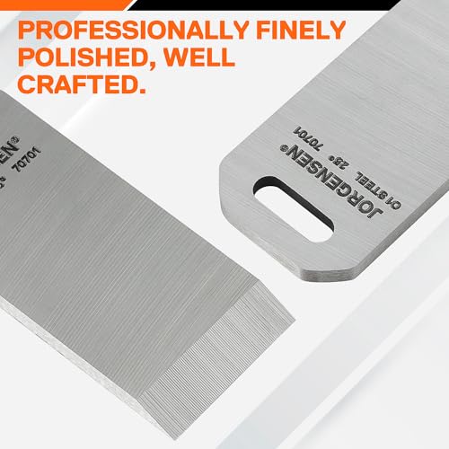 JORGENSEN Mini Block Plane Blade - for Mini Wood Planer, Professional Level O1 Steel Blade, High Hardness & Long Edge Retention, 3mm Thickness Replacement Blade