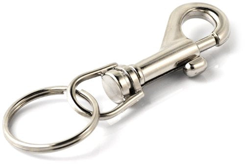 Modern Key Holder - 4 Inch Chrome Leather Bolt Hook