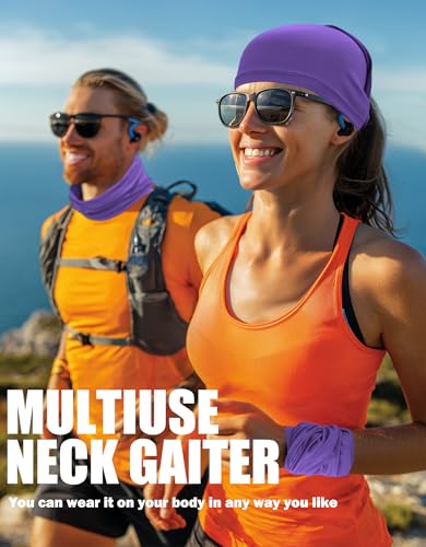 Cooling Neck Gaiter Face Mask - UPF 50+ UV Protection - Purple Pack