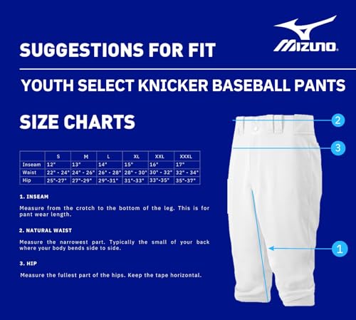 Youth Mizuno Premier Short Baseball Pants - X-Large White, Durable & Performance