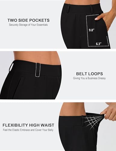 Black BMJL High Waisted Athletic Shorts with Pockets - 4.5" Workout for Women, Large