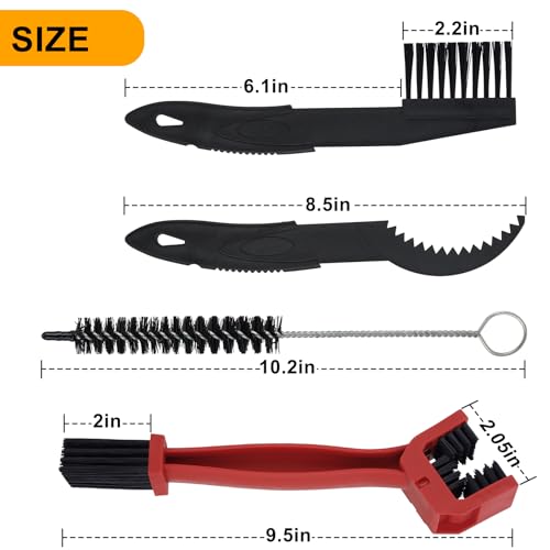 Bike Chain Cleaner Kit - 6-Piece Maintenance Tools for MTB & Motorcycle