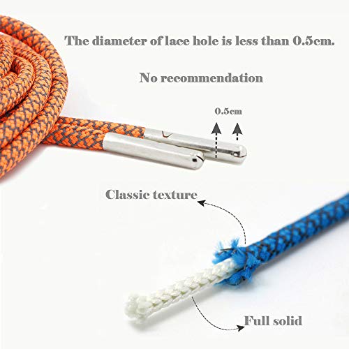Reflective Round Shoe Laces for Sneakers - Orange, 31 Inch