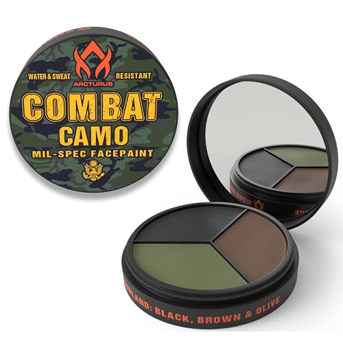 Woodland Camo Face Paint - Water & Sweat Resistant - 3 Colors