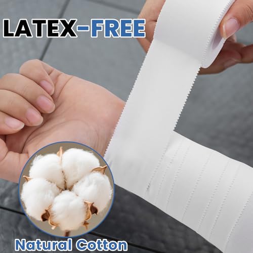 8 Pack Athletic Tape - Strong Adhesion White Sports Tape 1.5in x 23ft