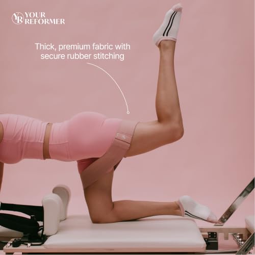 Fabric Booty Bands Set - 3 Resistance Levels for Pilates - Mocha