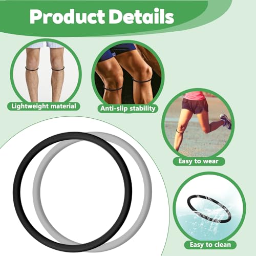 Patellar Tendon Support Straps - Silicone Knee Pain Relief Bands - 8 Pack