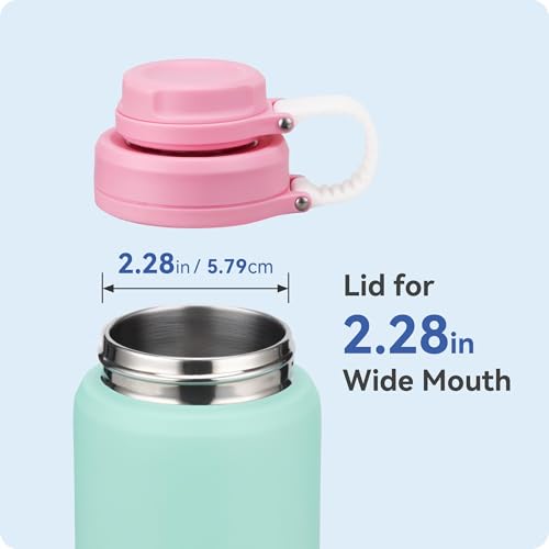 Clear Spout Lid for Wide Mouth Hydro Flask Bottles - Pink