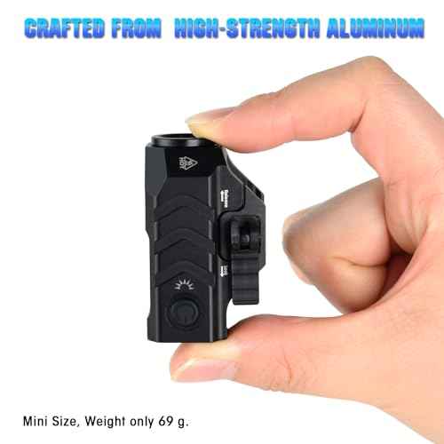 Tactical Flashlight Low Profile Quick Release,Mini Size,Magnetic Rechargeable for Pistol,Airsoft Light,Picatinny Rail Attachments