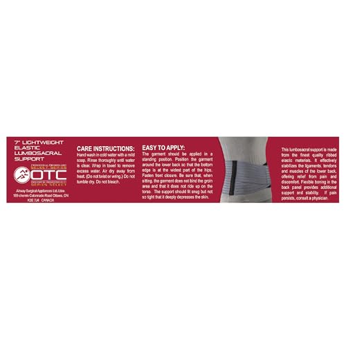 OTC Lumbosacral Support for Women, 7-Inch Lower Back, Select Series