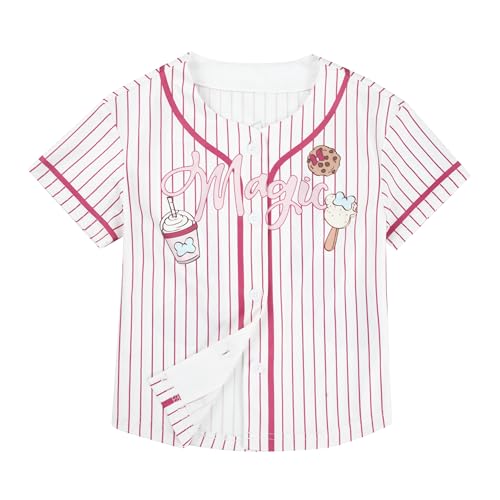 Hawaiian Baseball Jersey for Toddler Girls Summer Vacation Theme Park
