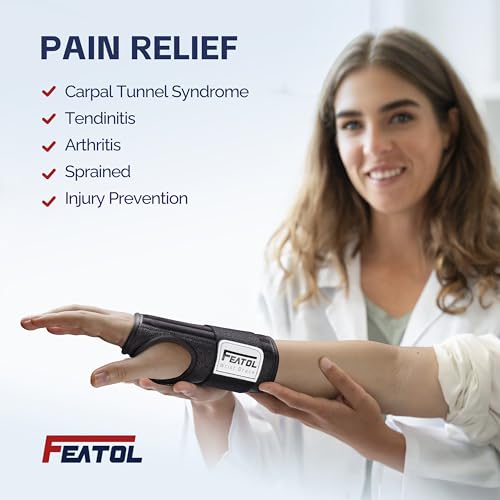Carpal Tunnel Wrist Brace - Adjustable Support for Pain Relief
