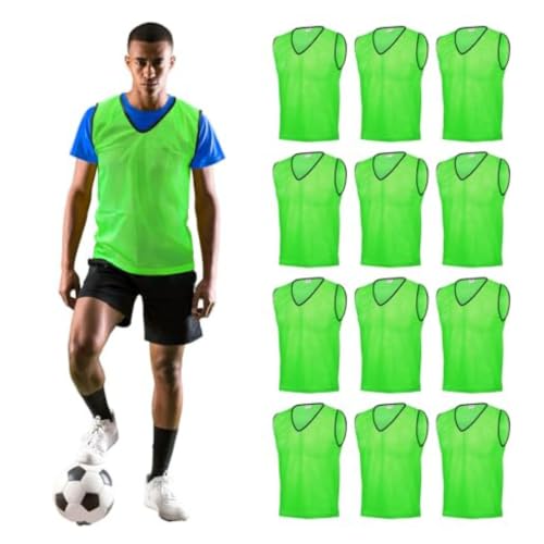 Breathable Mesh Training Pinnies for Soccer and Basketball - 6 Pack