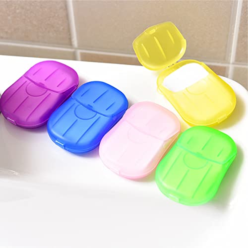 20 Pack Portable Disposable Hand Soap Sheets Travel Hand Wash Paper with 6 Scents