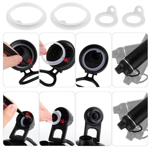 Silicone Gasket Replacement for TAKEYA Actives Water Bottle - 4 Pack