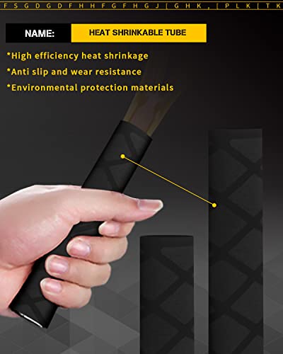 Heat Shrink Tubing 28mm x 3.2 ft - Non-Slip Waterproof - Black