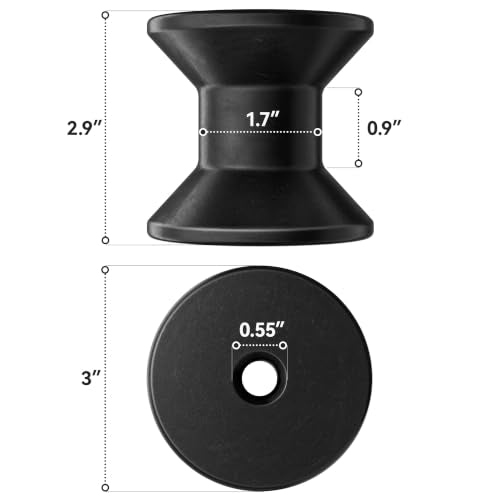 Boat Trailer Bow Stop Roller 3" × 1/2", for Trailer, Protective Front