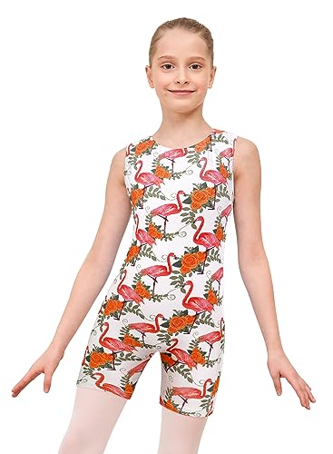 Sparkly Gymnastics Leotard for Toddler Girls - Red Flamingo, 2-3T