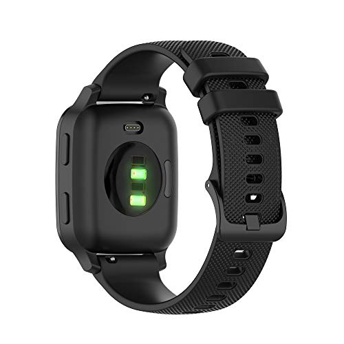 Soft Silicone Quick Release Watch Band for Garmin - Black