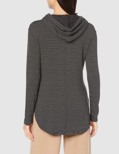 Women's Supersoft Terry Hoodie - Black/White Stripe, X-Small