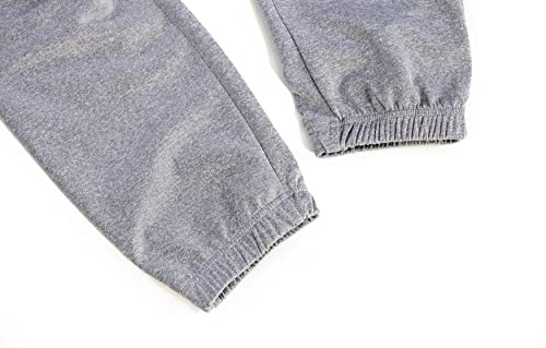 URBEX Men's Grey XL Zipper Pocket Jogger Sweatpants for Gym & Workout