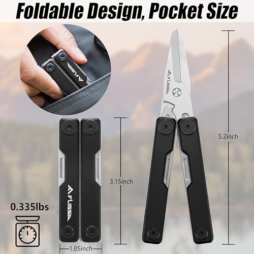 FLISSA 11-in-1 Multitool Scissors with Knife – Foldable EDC Tools