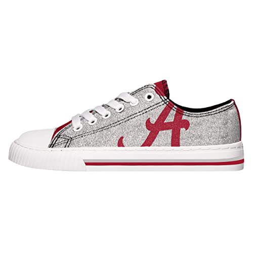 NCAA Team Logo Glitter Low Top Canvas Sneakers for Women