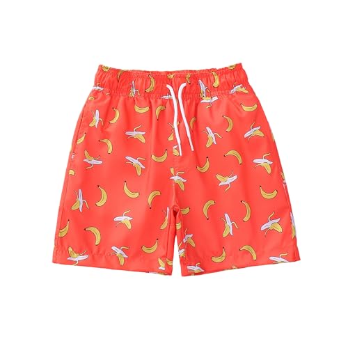 Boys Swim Trunks - Toddler Broad Swim Shorts with UPF50+ Protection - Bananas, 3-4T
