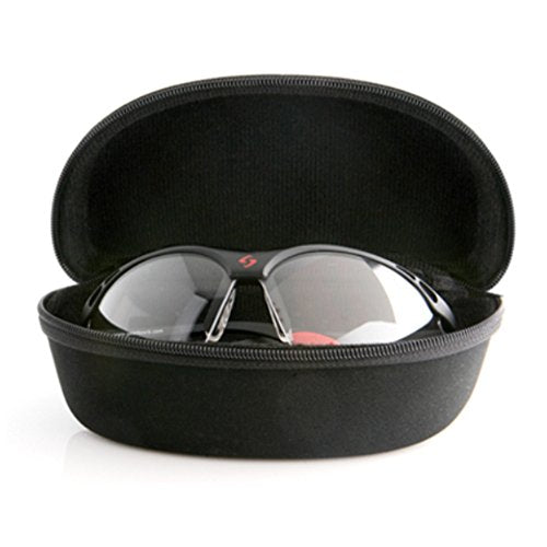 Racquetball Eye Protection with Hard Case - Black Frame/Clear Lens