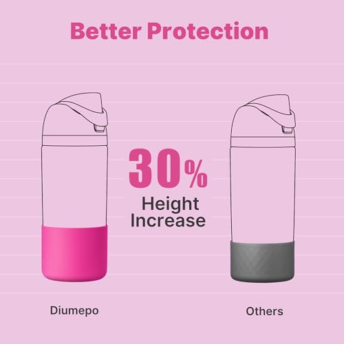 Silicone Boot for Owala Water Bottles - 14/16 oz - Rose Red
