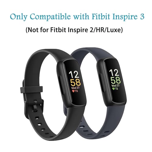 TPU Case for Fitbit Inspire 3 with Screen Protector - Clear (4 Pack)