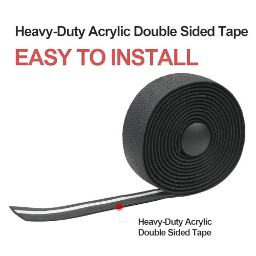 Black PU Bike Handlebar Tape with Anti-Slip Grip & Shock Absorption for Road & Gravel Bikes