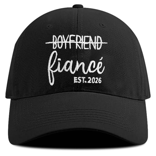 XDeFi Embroidered Wedding Hats - Fiance &Fiancee One Size, Bridal Party Baseball Cap