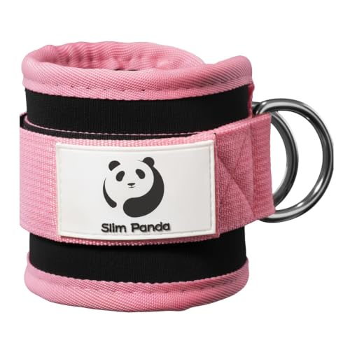 Ankle Strap for Cable Machine - Adjustable Pink Cuff for Kickbacks
